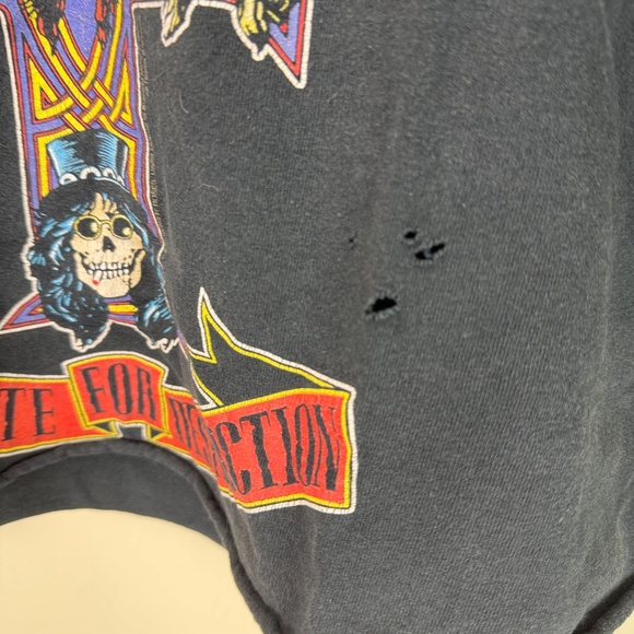 Vintage Guns N Roses Distressed Appetite for Destruction Screen Print Tee | Lg - Picture 11 of 13